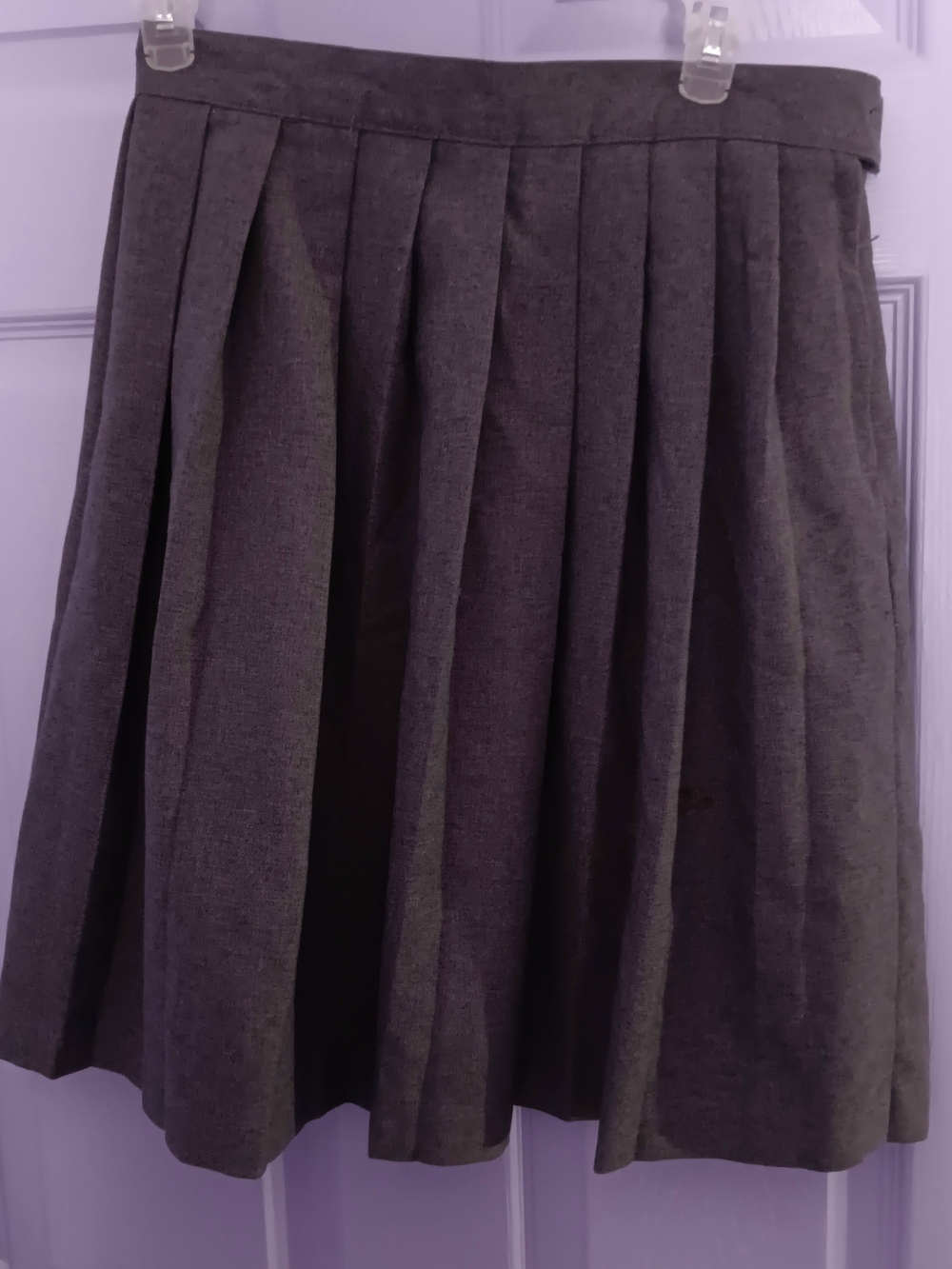 French Toast | Juniors Pleated A-Line Skirt  Charcoal Gray Size 14
